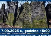 Plakat zapraszający na spacer "Cmentarz żydowski".
