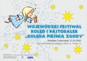 Plakat zapraszający na festiwal "Kolęda Pieśnią Zgody".