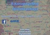 Plakat zapraszający na konkurs historyczny "Kształtowanie się granic II Rzeczypospolitej. Historia pamięci".