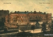 Widok na Pałac Rudowskiego na pocztówce z 1915 roku.; źródło: dawnypiotrkow.pl