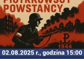 Plakat zapraszający na spacer „Piotrkowscy Powstańcy”.