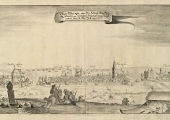 Oryginalny szkic Piotrkowa Tryb. wykonany przez E. Dahlberga w 1657 roku; dawnypiotrkow.pl