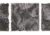 Fragment wystawy Joanny Rusin: "Tkaniny i dywany".