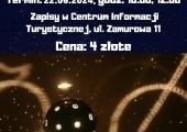 Plakat zapraszający na seans astronomiczny.