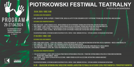 Piotrkowski Festiwal Teatralny - IV edycja wojewódzka
